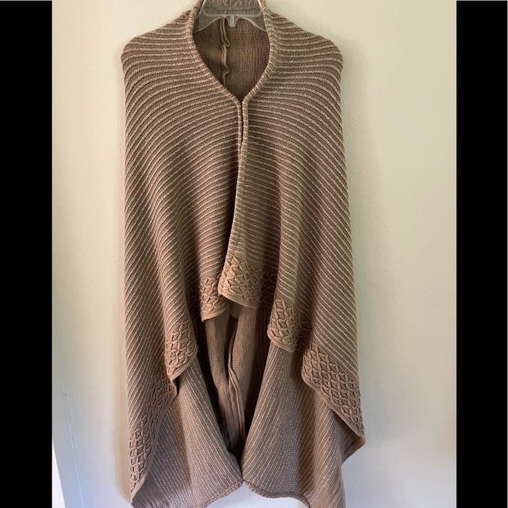 Tan Knit Cape/Poncho
